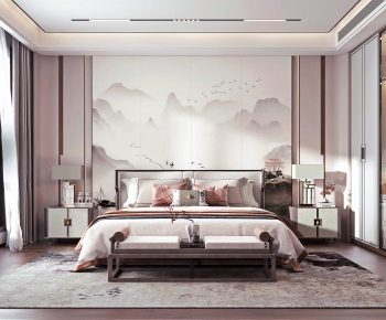 New Chinese Style Bedroom-ID:408922915