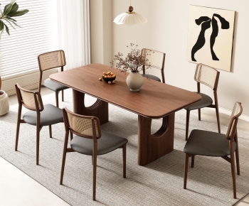 Wabi-sabi Style Dining Table And Chairs-ID:450107103