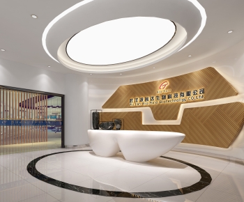 Modern Office Reception Desk-ID:918425085