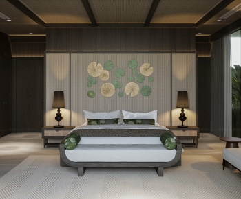 New Chinese Style Bedroom-ID:884310011