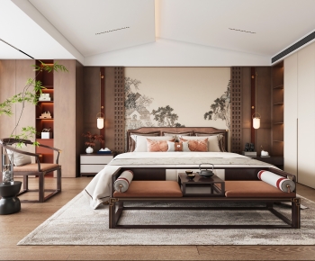 New Chinese Style Bedroom-ID:270890001