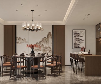 New Chinese Style Dining Room-ID:703250896