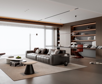 Modern A Living Room-ID:988396885