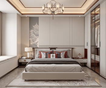 New Chinese Style Bedroom-ID:448709013