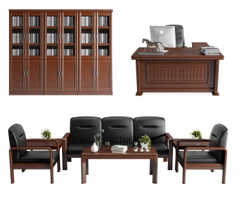 Modern Office Desk And Chair-ID:202673918