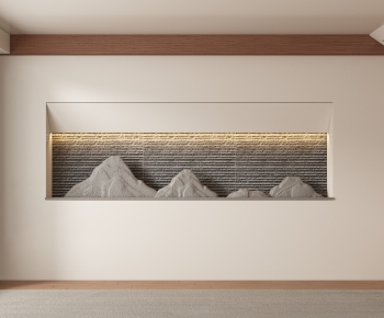 Wabi-sabi Style TV Wall-ID:115530018