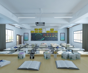 Modern School Classrooms-ID:504014979