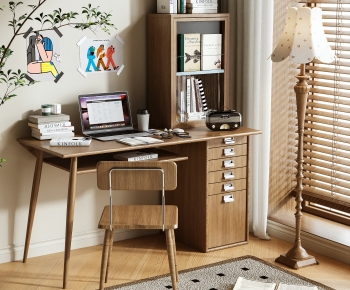 Modern Computer Desk And Chair-ID:830697065