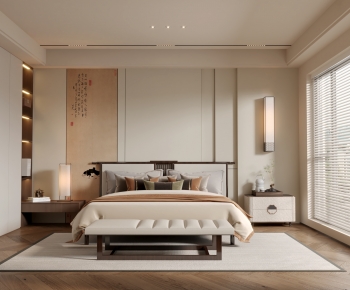 New Chinese Style Bedroom-ID:873586894