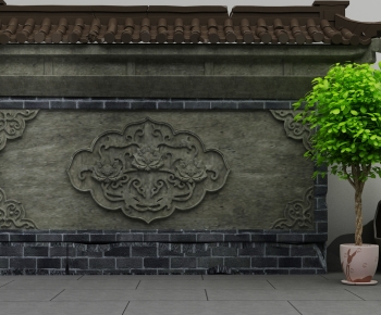 Chinese Style Landscape Wall-ID:685379988