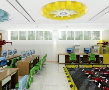 Modern School Classrooms-ID:411371955