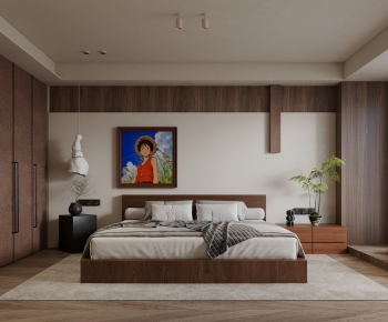 Wabi-sabi Style Bedroom-ID:537894012