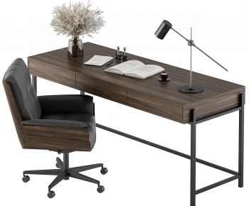 Modern Computer Desk And Chair-ID:413418051