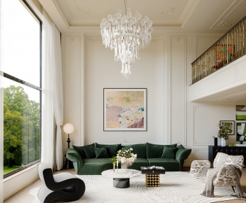 French Style A Living Room-ID:105850935