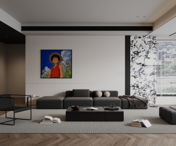 Modern A Living Room-ID:437279942