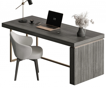 Modern Computer Desk And Chair-ID:129780831