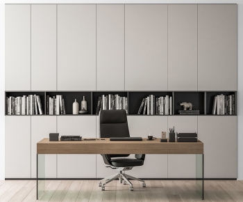 Modern Office Desk And Chair-ID:510451082