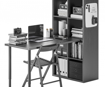 Modern Computer Desk And Chair-ID:996530064