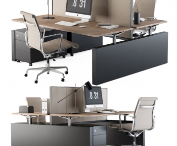 Modern Office Desk And Chair-ID:421163088