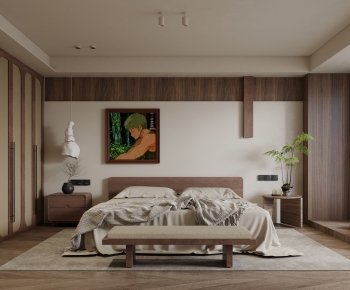 Wabi-sabi Style Bedroom-ID:781595951