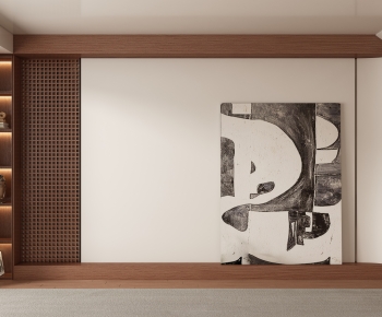 Wabi-sabi Style TV Wall-ID:578850038