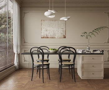 French Style Dining Table And Chairs-ID:325275909