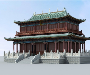 Chinese Style Ancient Architectural Buildings-ID:654078968