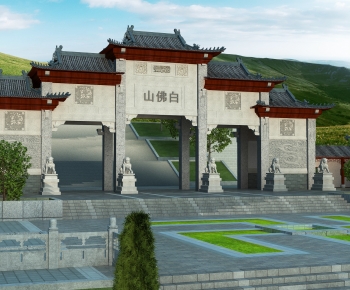 Chinese Style Decorated Archway-ID:602031958