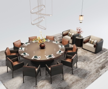 New Chinese Style Dining Table And Chairs-ID:134269953