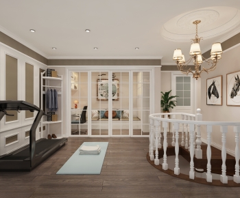 European Style Home Fitness Room-ID:459098889