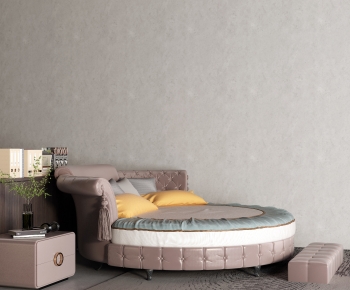 Modern Round Bed-ID:851407052