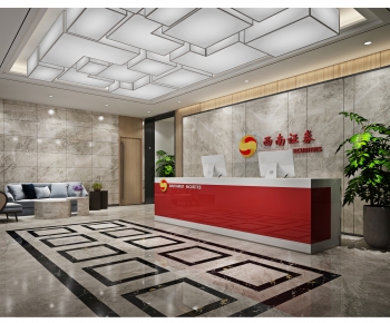 Modern Office Reception Desk-ID:504782922