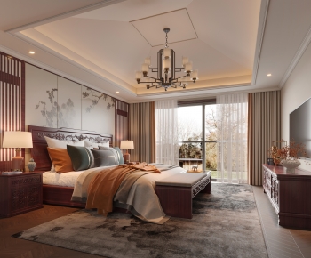 New Chinese Style Bedroom-ID:375102046