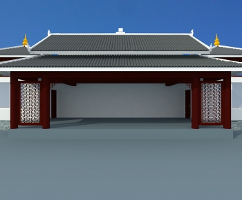 New Chinese Style Ancient Architectural Buildings-ID:507725957