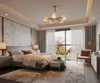 New Chinese Style Bedroom-ID:747282035