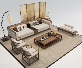 New Chinese Style Sofa Combination-ID:423250912