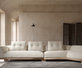 Wabi-sabi Style Corner Sofa-ID:496243003