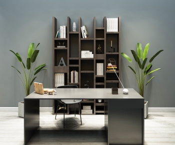 Post Modern Style Computer Desk And Chair-ID:811506999