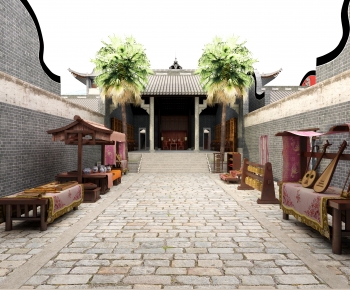 Chinese Style Ancient Architectural Buildings-ID:134469991