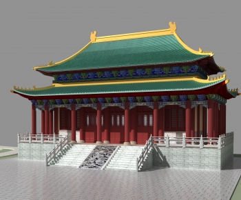 Chinese Style Ancient Architectural Buildings-ID:721678972