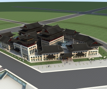 New Chinese Style Chinese Style Architectural Bird's-eye View Planning-ID:577220975