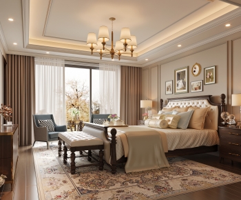 American Style Bedroom-ID:800935035