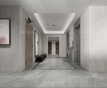 Modern Office Elevator Hall-ID:680807113