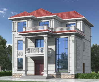 Simple European Style Detached Villa-ID:183530096