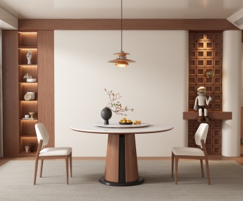 Wabi-sabi Style Dining Room-ID:520529781