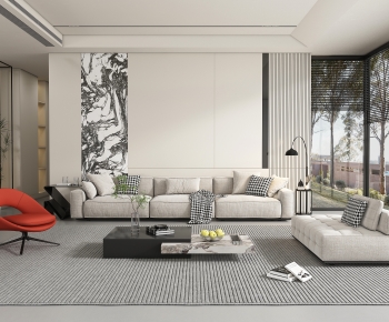 Modern A Living Room-ID:802604913