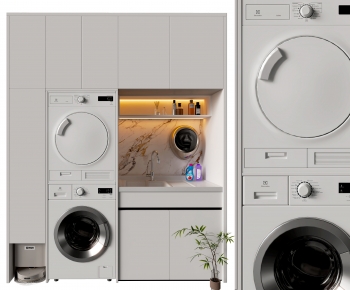 Modern Laundry Cabinet-ID:419051897