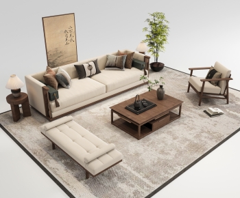 New Chinese Style Sofa Combination-ID:826409109