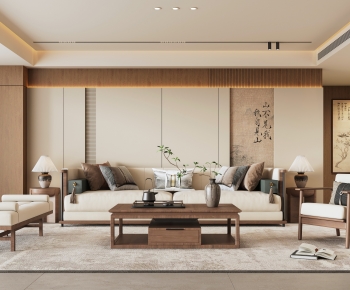 New Chinese Style A Living Room-ID:319518097