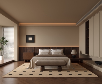 Wabi-sabi Style Bedroom-ID:754580518